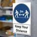 Trodat Health and Safety Sign Keep your distance Aluminium 20 x 30 cm