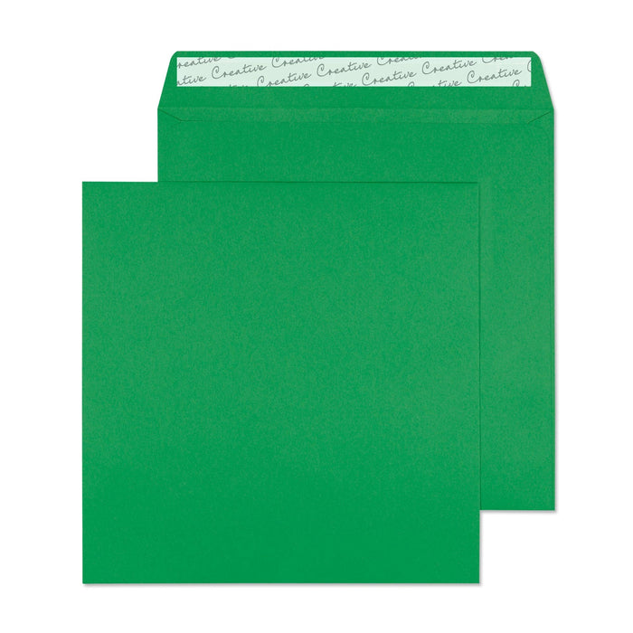 Creative Coloured Envelope Non standard 220 (W) x 220 (H) mm Adhesive Strip Green 120 gsm Pack of 250