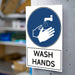 Trodat Health and Safety Sign Wash hands Aluminium 20 x 30 cm