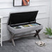 HOMCOM Elegant Ottoman Stool Grey