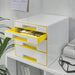 Leitz WOW Cube Desk Drawer Filing Unit Dual Colour 5 Drawers A4 White, Yellow 28.7 x 27 x 36.3 cm