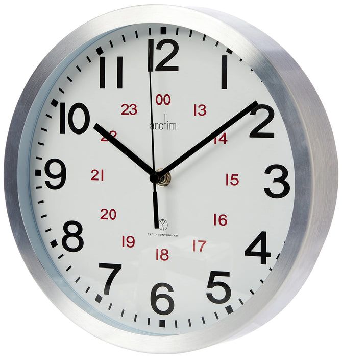 Acctim Wall Clock 74457 25 x 25 x 4.4 x 25 cm Brushed Aluminium