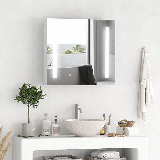 kleankin Mirror Cabinet MDF (Medium-Density Fibreboard) White 70 x 15 x 65 cm