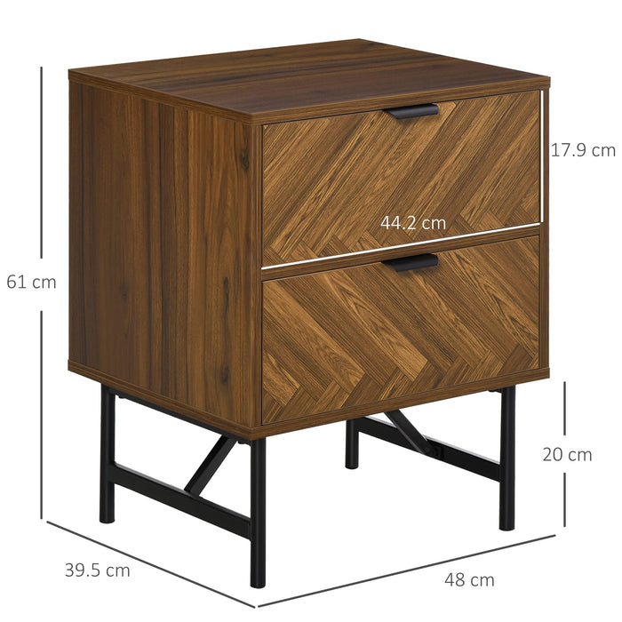 HOMCOM Drawer Chest Brown 395 x 610 mm