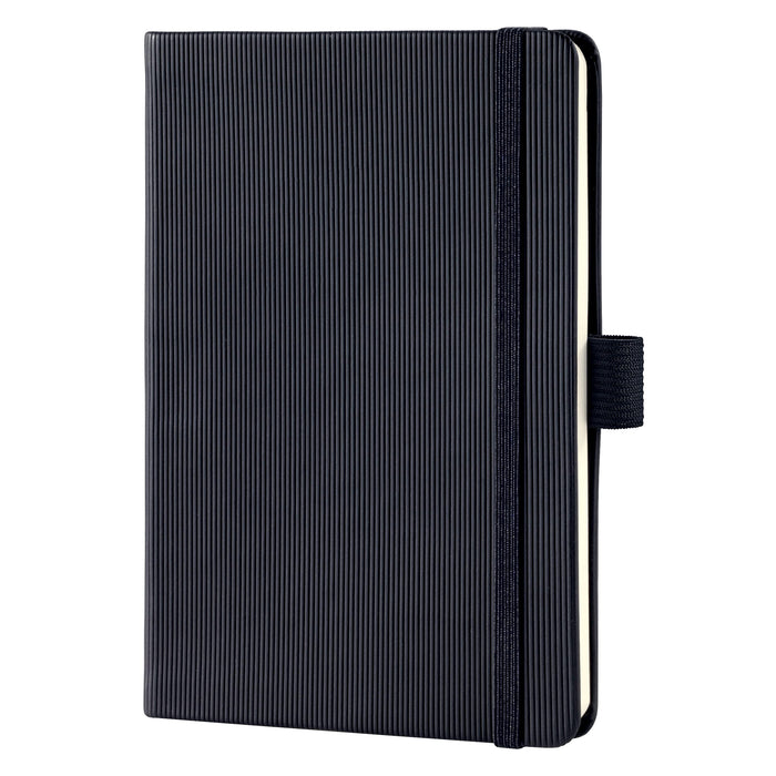 Sigel Notebook Conceptum A6 Ruled Casebound Hardback Black Perforated 194 Pages 97 Sheets