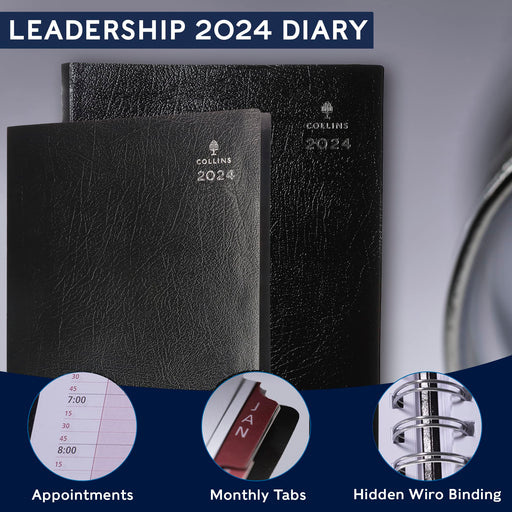 Collins Leadership Diary A4 Week to View Appointments 2024 819768