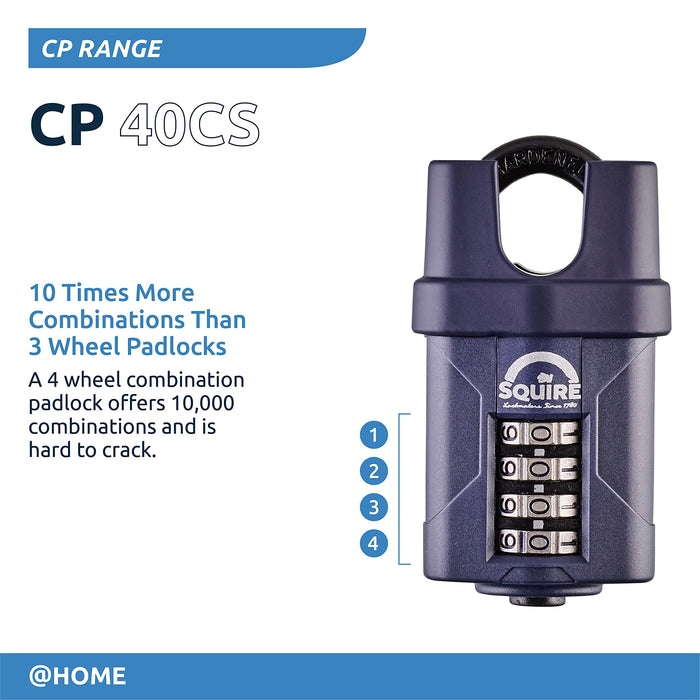 SQUIRE Combination Padlock CP40CS Hardened Steel