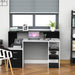 HOMCOM Desk with Shelves x 1370 x 550 mm Black and White