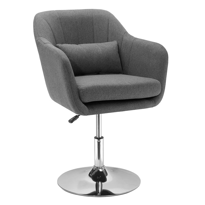 HOMCOM Swivel Chair for Lumbar Support Dark Grey