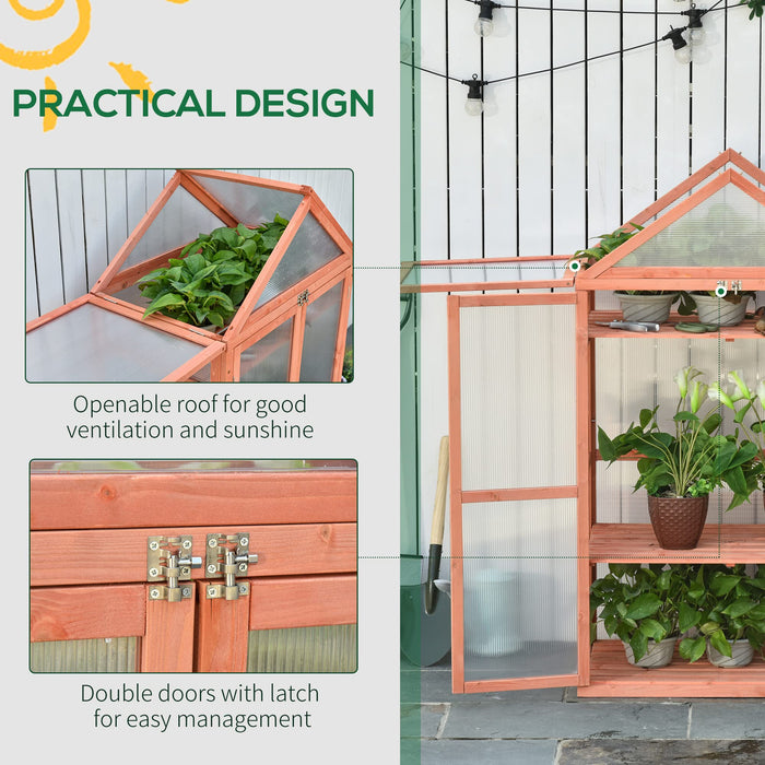 OutSunny Greenhouse Orange 80 x 47 x 138 cm