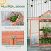 OutSunny Greenhouse Orange 80 x 47 x 138 cm