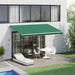 OutSunny Manual Retractable Awning, size (4m x3m)-Green