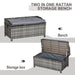 OutSunny Rattan Storage Bench 841-153 Brown