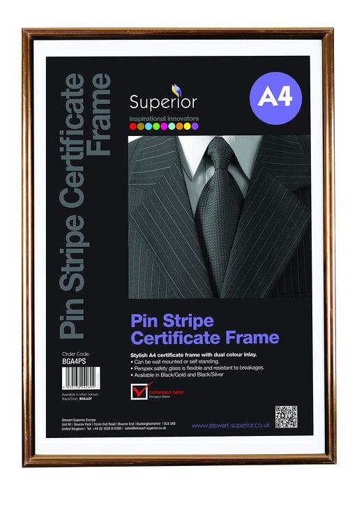 Seco Picture Frame BGA4PS A4 Black, Gold 220 x 308 x 19 mm