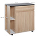 HOMCOM Kitchen Cart Particle Board Brown 395 x 885 mm