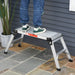 Homcom Folding Bench Stool With 2 Step Ladder