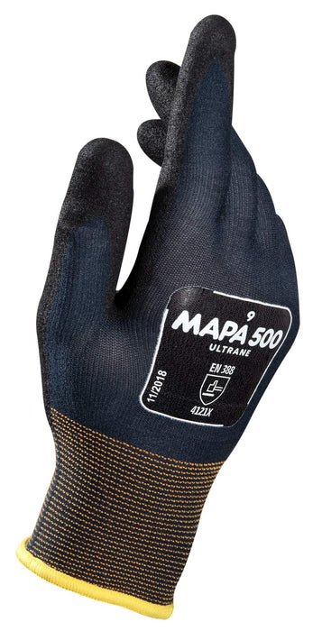 Mapa Professional Ultrane 500 Non-Disposable Handling Gloves Nitrile Size 10 Black