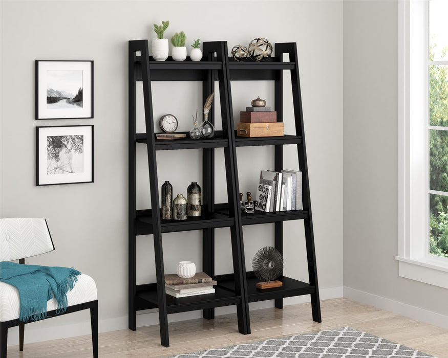 Alphason Bookcase with 4 Shelves 9482096COM 522 x 470 x 1524 mm Black