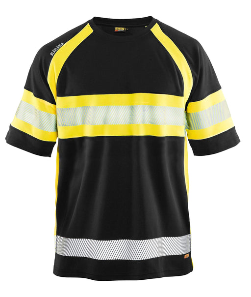 BLÅKLÄDER T-shirt 33371051 PL (Polyester) Black, Yellow Size XS