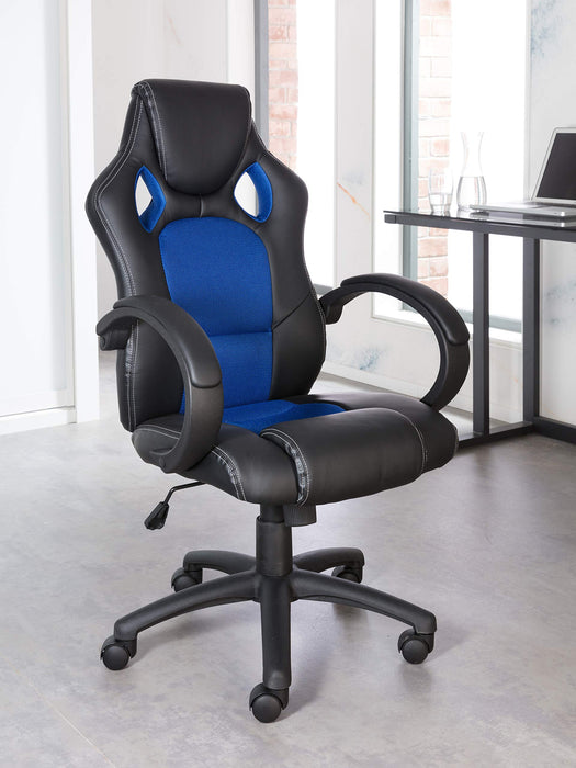 Alphason Office Chair Daytona with Adjustable Seat Black, Blue