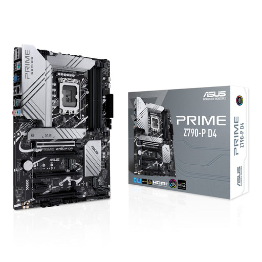 ASUS Prime Z790-P D4 - Motherboard - ATX - LGA1700 Socket - Z790 Chipset - USB 3.2 Gen 1, USB 3.2 Gen 2, USB-C 3.2 Gen2, USB-C 3.2 Gen 2x2 - 2.5 Gigabit LAN - onboard graphics (CPU required) - HD Audio (8-channel)