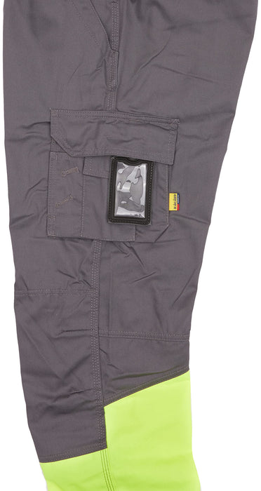 BLÅKLÄDER Trousers 15641811 Cotton, PL (Polyester) Mid Grey, Yellow Size 49S