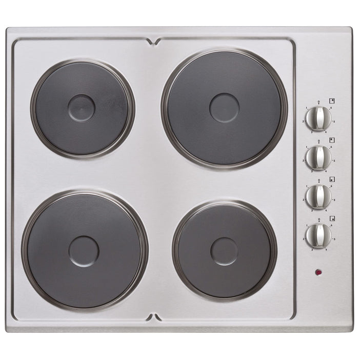 Statesman 4 Zone ESH630SS Electric Hob Overheat Protection Stainless Steel Silver