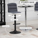 HOMCOM Armless Bar Stool Black Pack of 2