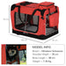 PawHut Pet Travel Carrier Red 420 mm x 600 mm x 420 mm