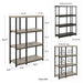 Alphason Elmwood Bookcase 9650096PCOM 800 x 300 x 1135 mm Distressed Grey Oak