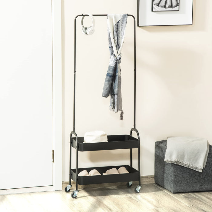 HOMCOM Clothing Rack Black