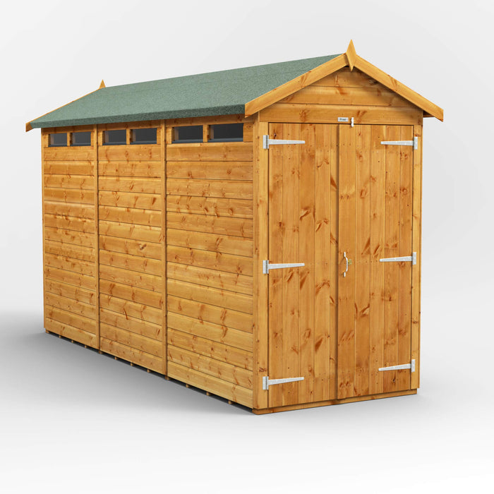 Power Garden Shed 124PASSDD Golden Brown 12x4