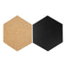 Securit Hexagon Chalkboard Wall Mounted 20 (W) x 2 (D) x 23 (H) cm Black, Brown Pack of 7