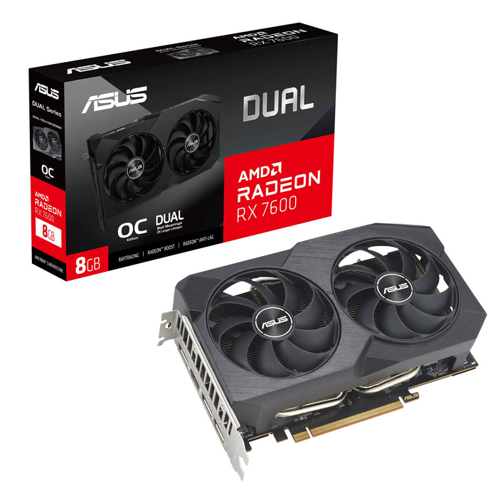 ASUS Radeon RX7600 V2 OC - Graphics card - Radeon RX 7600 - 8 GB GDDR6 - PCIe 4.0 - HDMI, 3 x DisplayPort