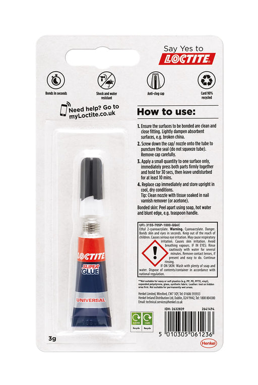 Loctite Super Glue Original Liquid 3g - 2633195