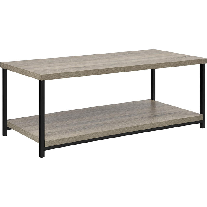 Alphason Rectangular Coffee Table with Grey Oak Coloured MDF Top and Grey Oak Coloured Frame 5049096PCOM 1049 x 500 x 399mm