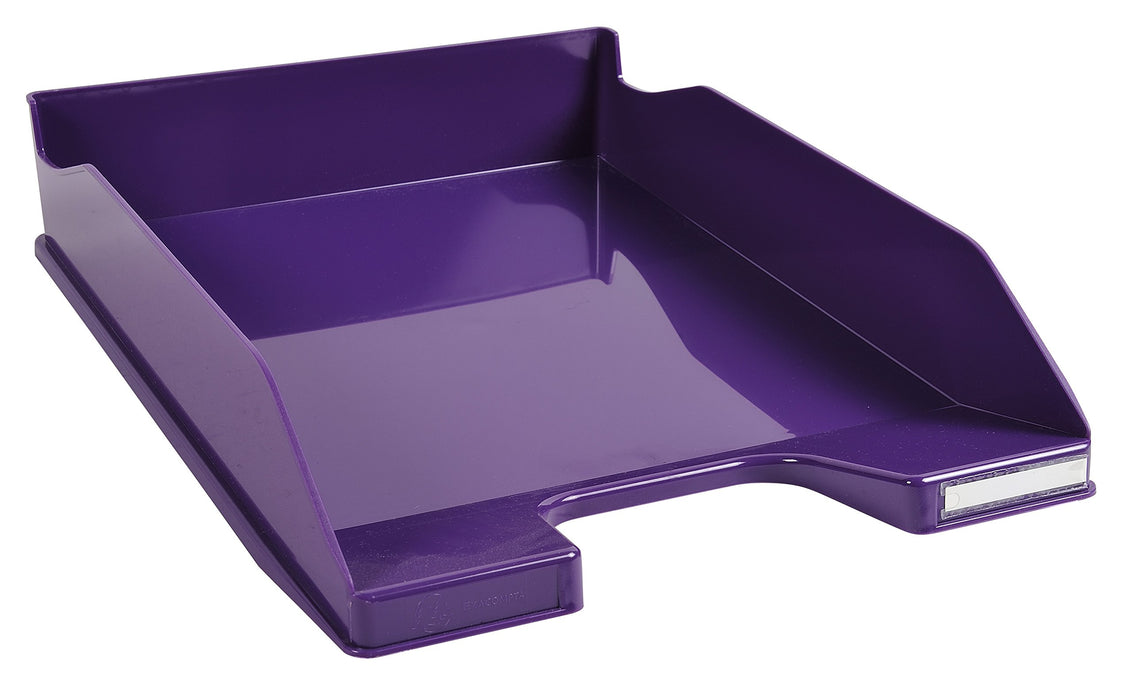 Exacompta Letter Tray Combo Midi Glossy Purple Pack of 6