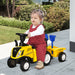 HOMCOM Baby Sliding Ride On Car Yellow