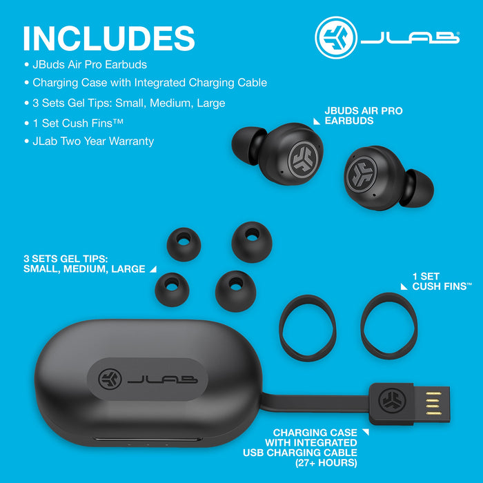 JLab Audio JBuds Air Pro True Wireless Stereo Earbuds with Charging Case