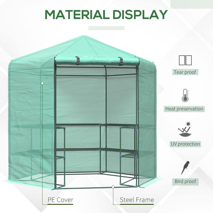 OutSunny Greenhouse Outdoors Waterproof Green 2250 mm