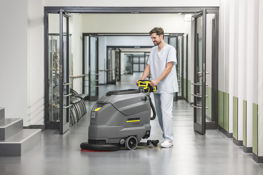 Kärcher Cordless Scrubber Dryer Professional BD 50/50 C Classic Grey Fresh Water Capacity 50L & Dirt Water Capacity 50L