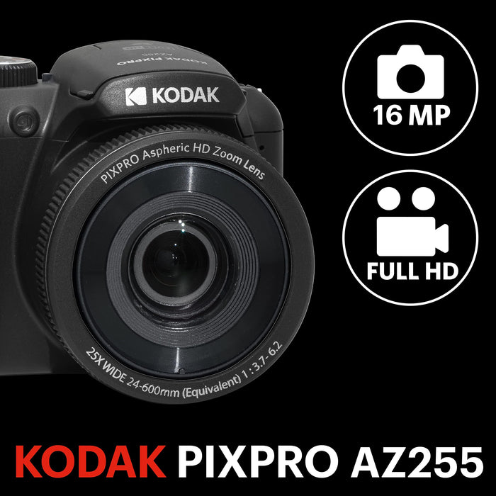 Kodak Digital Camera AZ255 Full HD Black