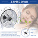 Homcom Desk Fan with Safety Guard Anti-Slip Feet White