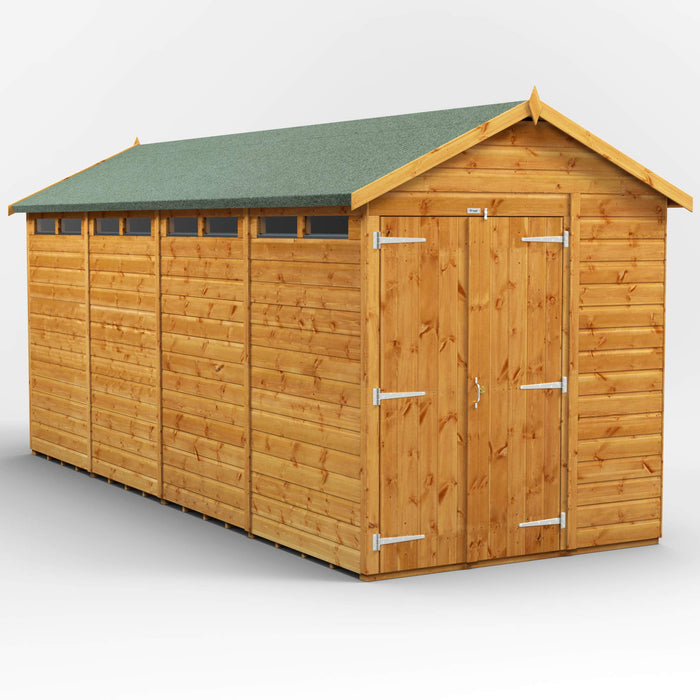 Power Garden Shed 166PASSDD Golden Brown 16x6