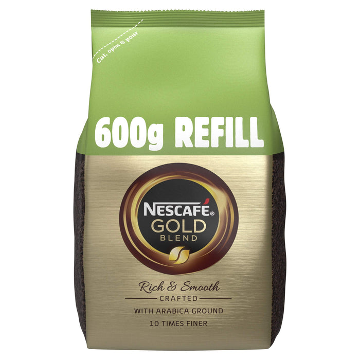 Nescafe Gold Blend Rich & Smooth Caffeinated Instant Coffee Pouch 600 g