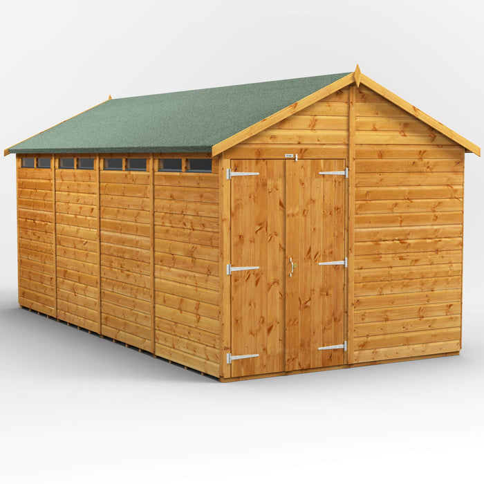 Power Garden Shed 168PASSDD Golden Brown 16x8