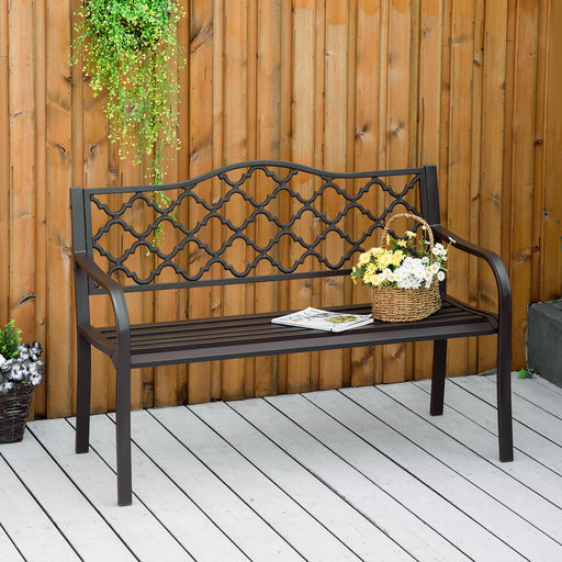 OutSunny Bench 600 x 1,280 x 890 mm Metal Brown