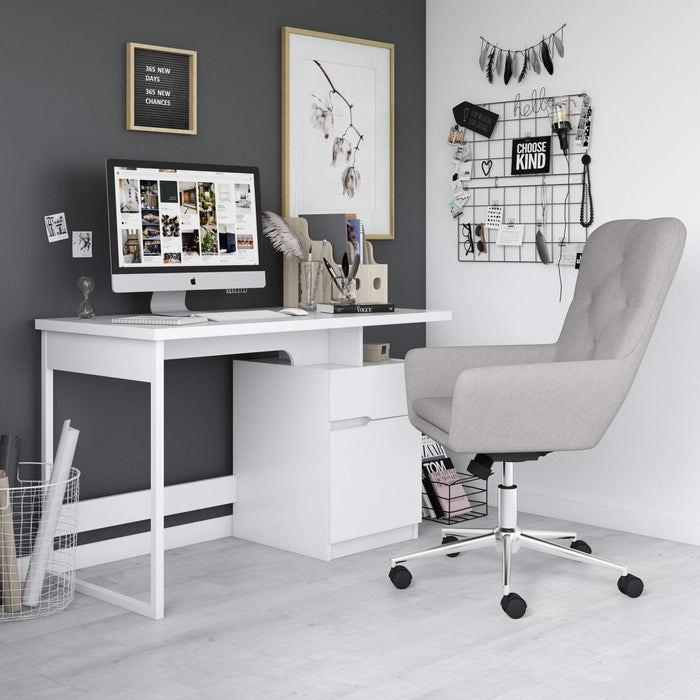 Alphason Gaming Desk Bridport White 767 x 1190 mm