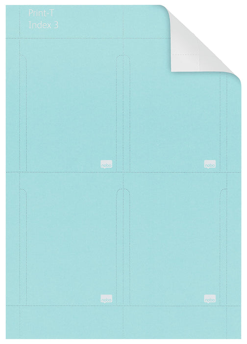 Nobo Size 3 Printable T-Cards Blue Pack of 20