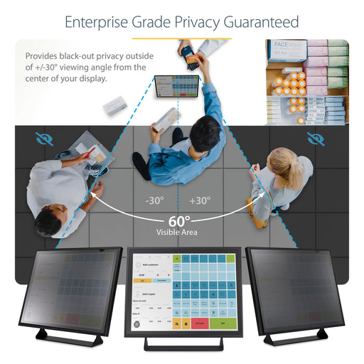 StarTech.com 17 Inch Anti-Glare Blue Light Reducing Monitor Privacy Screen